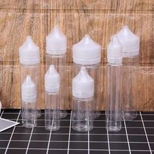 10 мл-120 мл пэт пластиковая пустая капельница для жидких глаз прозрачная бутылка для воды с длинным наконечником
