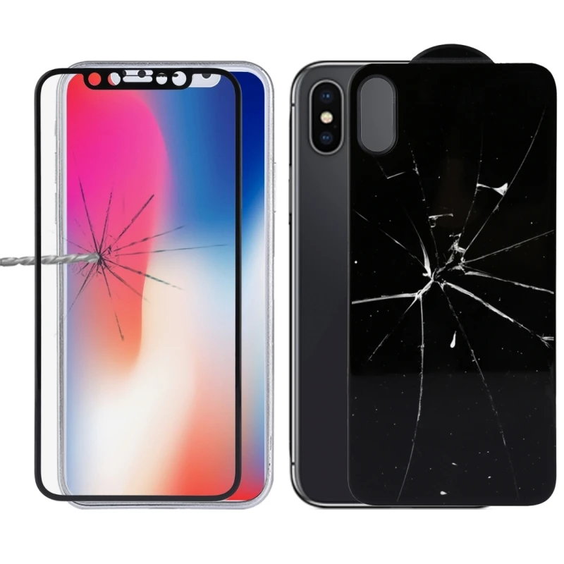 Haweel для iPhone XS Закаленное стекло пленка для полного покрытия 9 H 3D изогнутое HD закаленное стекло передняя+ задняя полная пленка для iPhone X