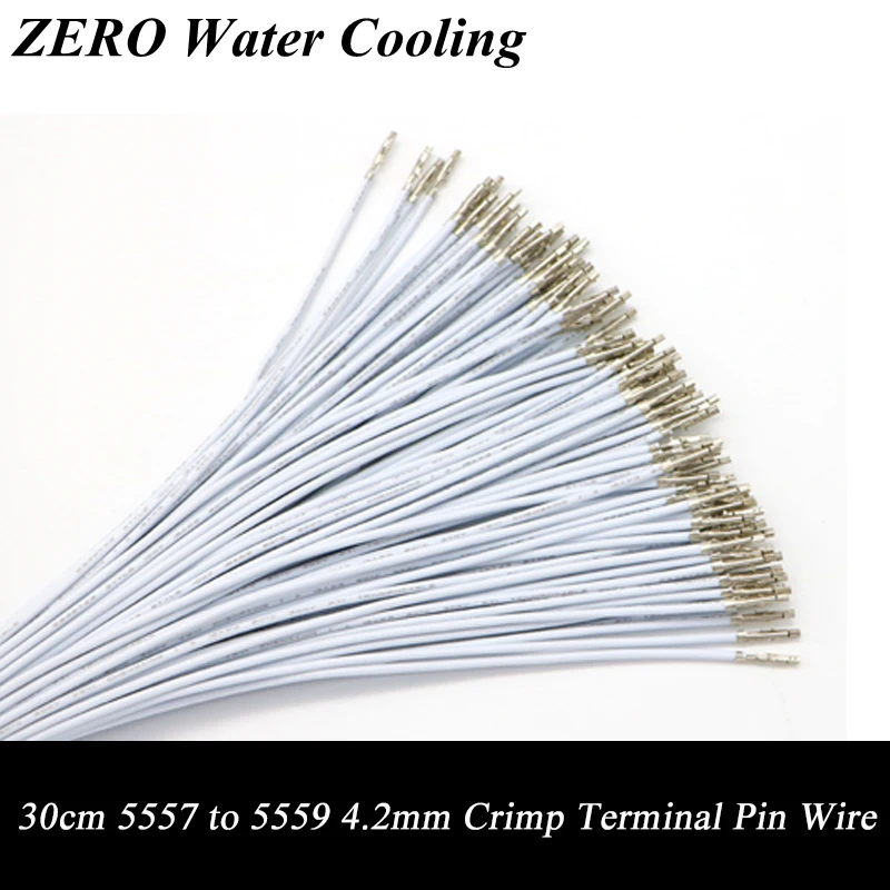 

50pcs/Lot Free Shipping 30cm White Color UL1007 18AWG ATX / PCI-E / PSU / EPS Male to Female Crimp Terminal Pins Wire.