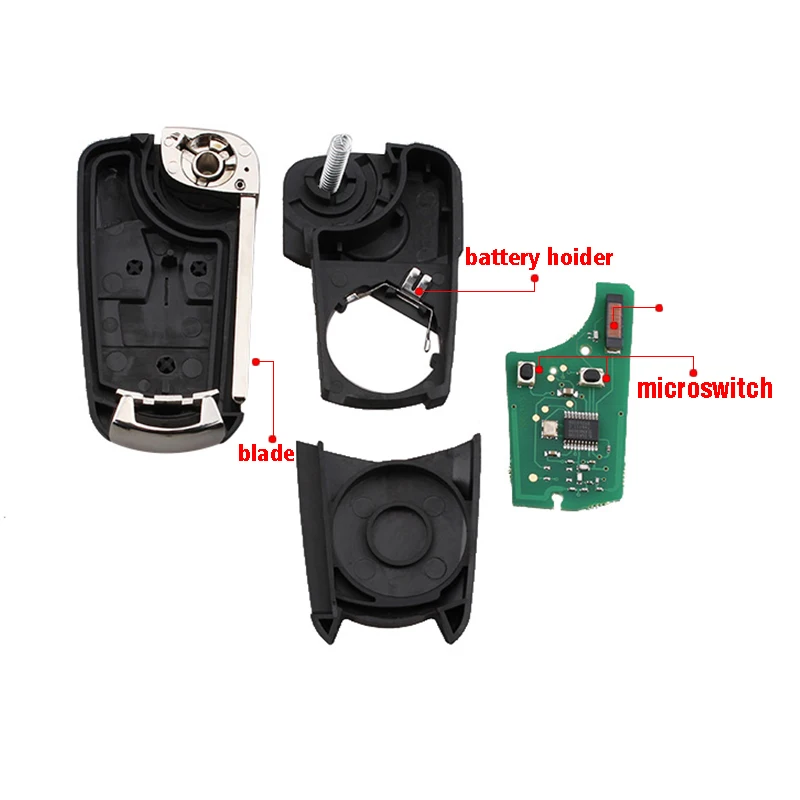 QWMEND 2 кнопки PCF7946/PCF7941 Чип дистанционного ключа для Vauxhall Opel Astra H Zafira B 2005 2006 2007 2008 2009