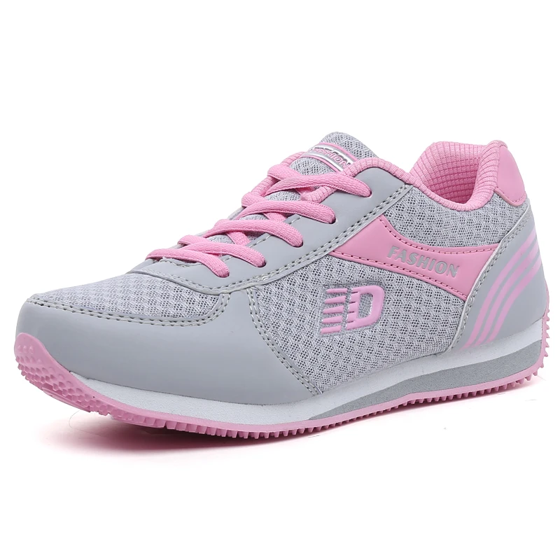 

New 2017 Fashion Flats Women Trainers Breathable Sport Woman Shoes Casual Outdoor Walking Women Flats Zapatillas Mujer