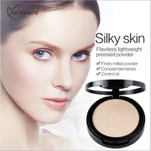 NICEFACE макияж поры крышка скрывает лицо прессованный порошок контроль масла стойкая основа скрывающий порошок Косметика