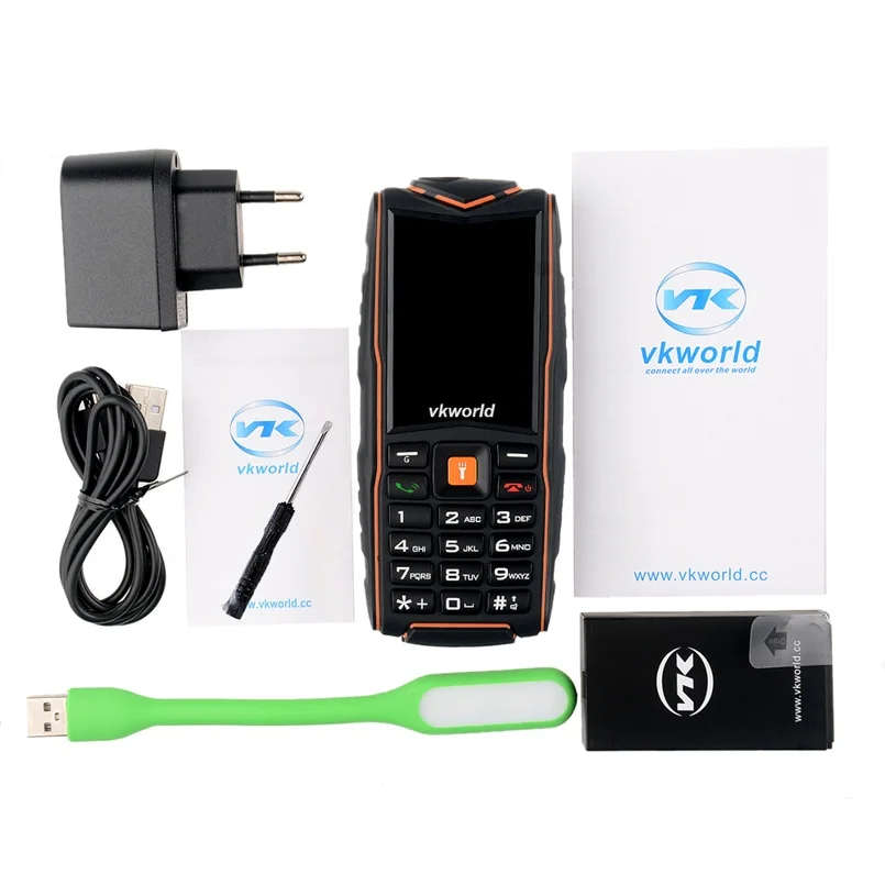 VKworld новый камень V3 мобильного телефона Водонепроницаемый IP68 2 4 дюймов FM радио 3 sim