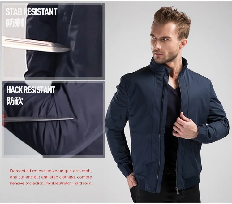 New Design Fashion Men Jacket Style Hack Resistant Vest