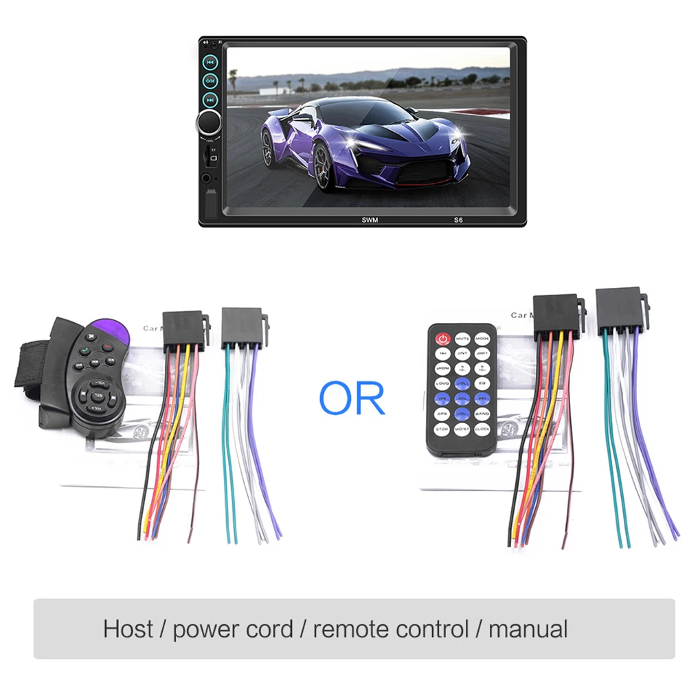 

Car MP5 Player FM/USB/AUX Rear View 7inch 2DIN Radio Resistive Screen Auto MP5 Player Car Stereo Support TF Card Flexible