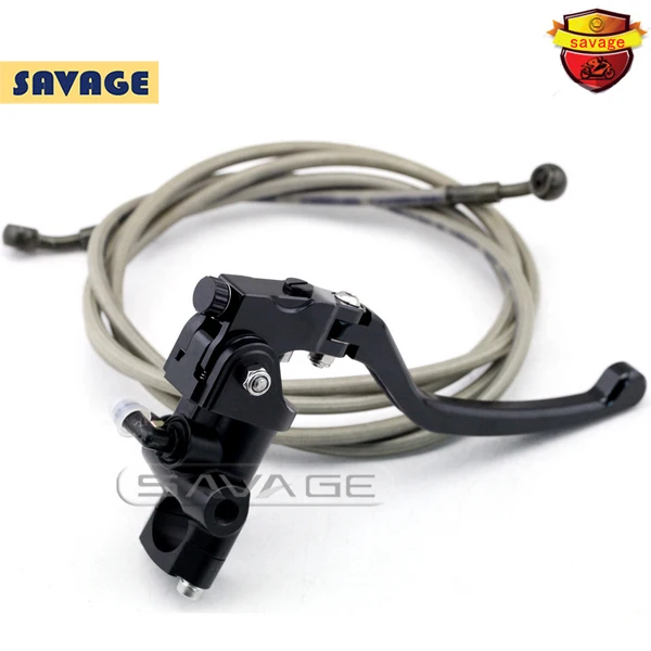 Motorcycle Left Side Radial Master Cylinder Stunt Bike Brake system Brake Lever & Hydraulic Steel Braided Brake Oil Hose