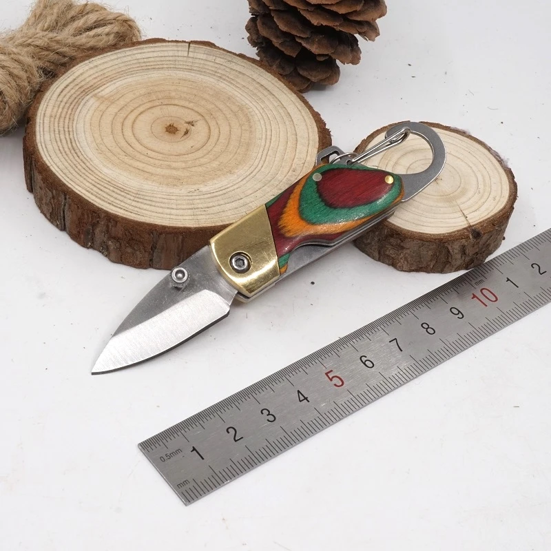 Key Chain Knife Folding Pocket Knives Tactical Outdoor Camping Mini Survival Knife with Keychain