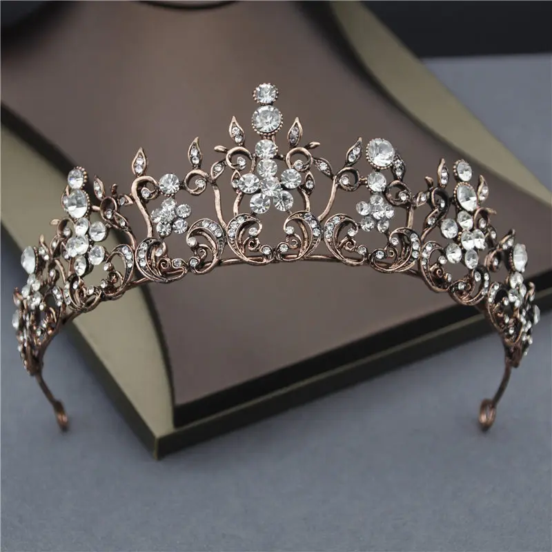

Bridal Rhinestone Tiaras Queen Crown Wedding Hair Accessories Hair Jewelry Head Decorations Women Headpiece Veil Tiara Headband