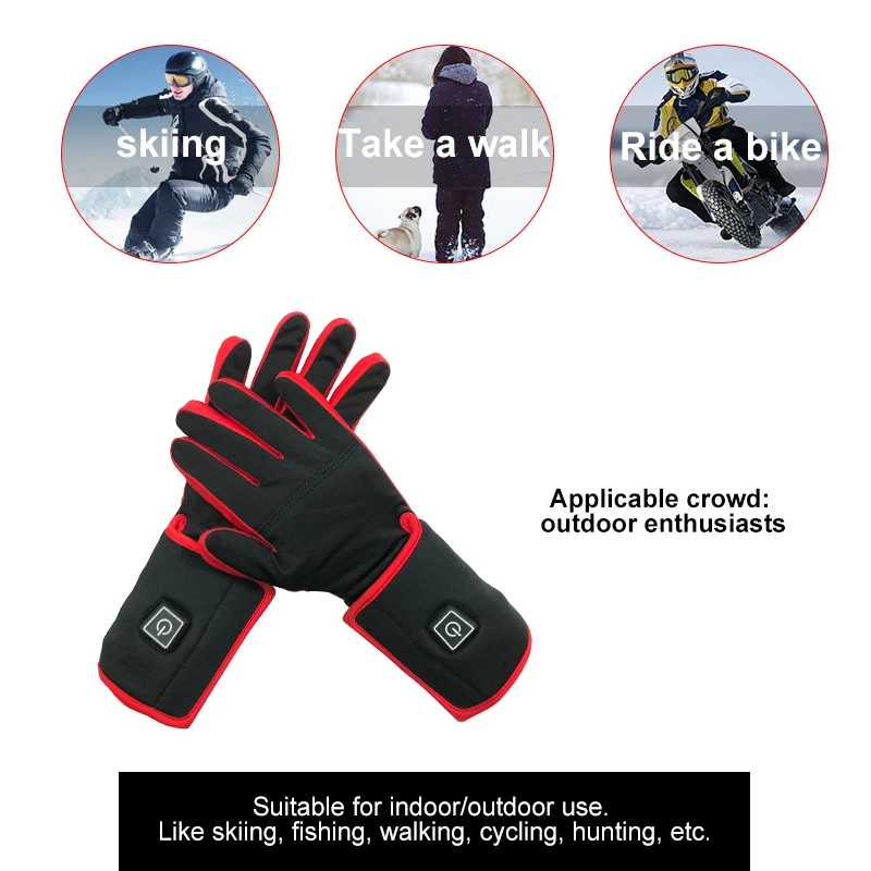 Перчатка вкладыш с подогревом 3 уровня 6 часов 7 4 В 2200 мАч|heated glove liner|winter gloves sportslevel |
