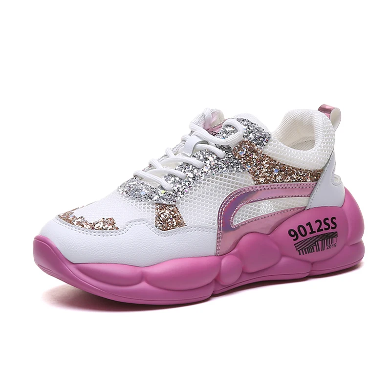 Новинка; женские кроссовки; брендовая Повседневная обувь; scarpe donna Basket Femme; кроссовки; sapato feminino; дизайнерская обувь; роскошная женская обувь; коллекция года - Цвет: Pink