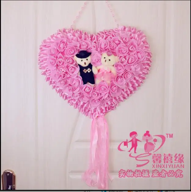 Bridal room layout wedding accessories romantic creative hang a wedding bedroom decoration la gauze mantle flower ball