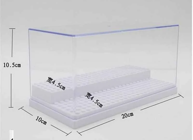 2 Steps Display Case Box Dustproof ShowCase White Black Gray Base For LEGO Blocks Acrylic Plastic 201010cm In Action Toy Figures From 2 Steps Display Case Box Dustproof ShowCase White Black Gray Base For LEGO Blocks Acrylic Plastic 201010cm In Action Toy Figures From