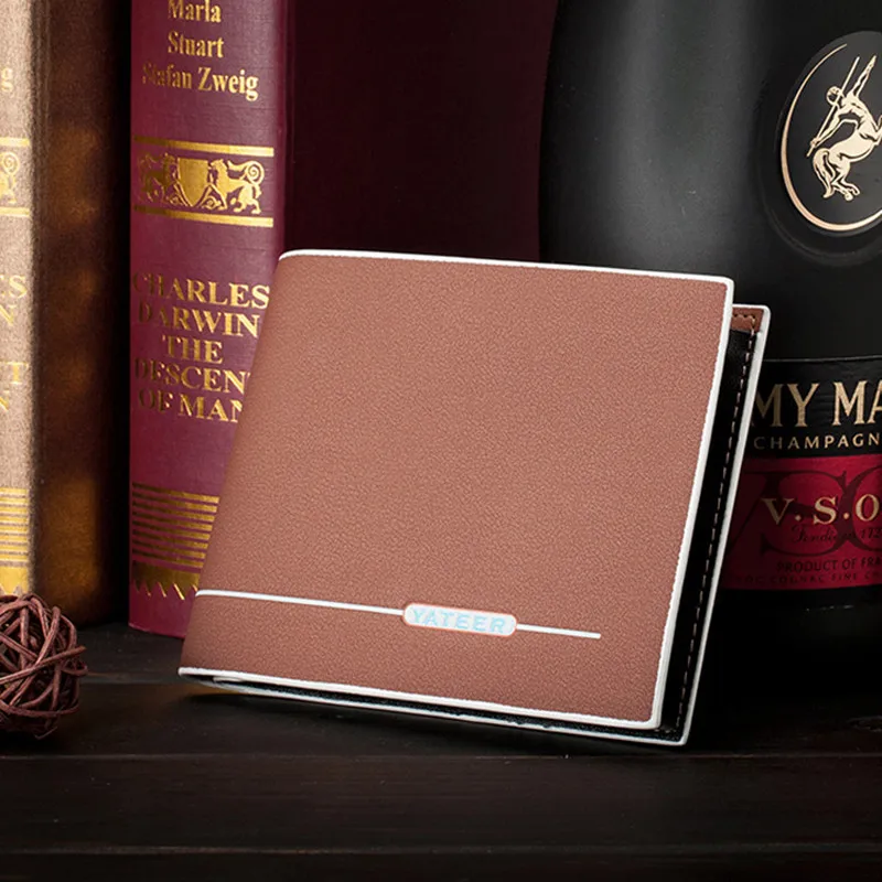Men's Wallet Fashion 2019 Mens Wallet with Coin Bag Zipper Small Money Purses New Design Dollar Slim Purse Money Clip Wallet 467