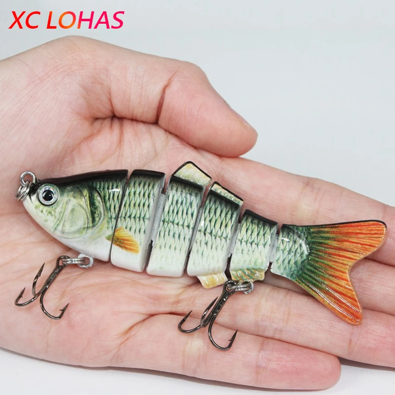Хит продаж моделированная приманка свимбейт ( Swimbait ) из 6 сегментов с 3D глазами
