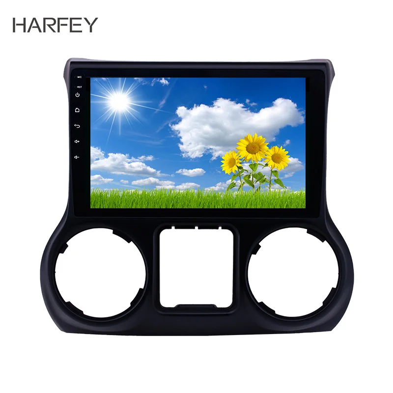 Discount Harfey 2Din 10.1 Inch Car Radio Android 8.1 Stereo For JEEP Wrangler 2011-2017 left hand drive GPS Navigation Multimeida Player 0