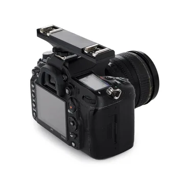 

2 Flash Hot Shoe TTL Off-Camera Speedlite Sync Cord Arm Bracket for Canon 750D 70D 5D2 580EX 430EX II