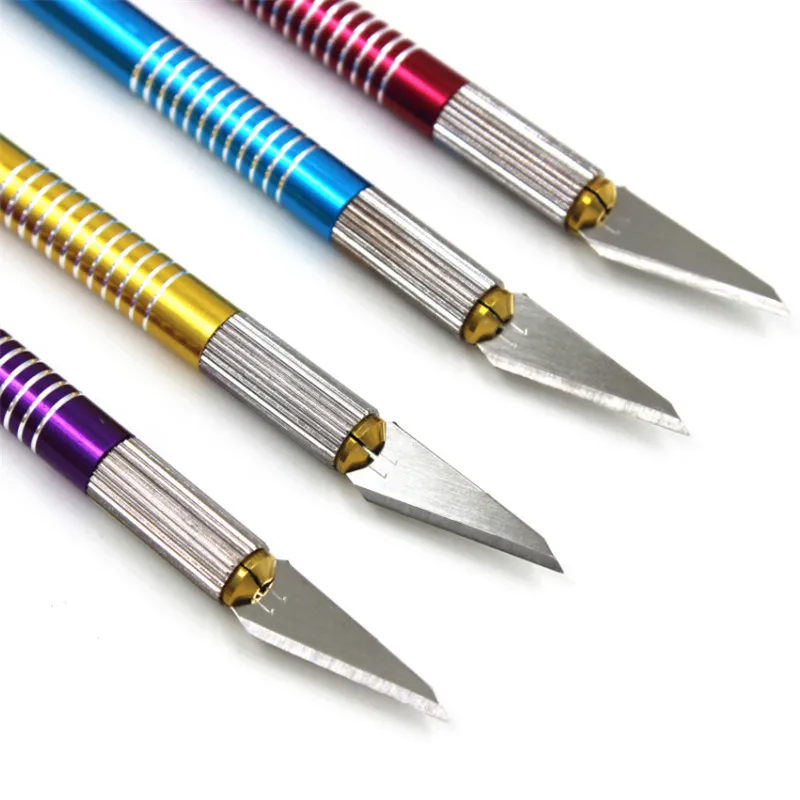 Hot Sale Colorful Metal Handle Hobby Knife/cutter knife craft knife pen