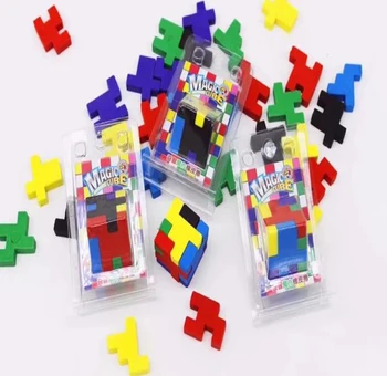 

Free ship NEW 2 4 6 12 24 Puzzle Cube rubber Eraser Kids Party Bag pinata Filler Reward Prize Toy party toys favors gift mind