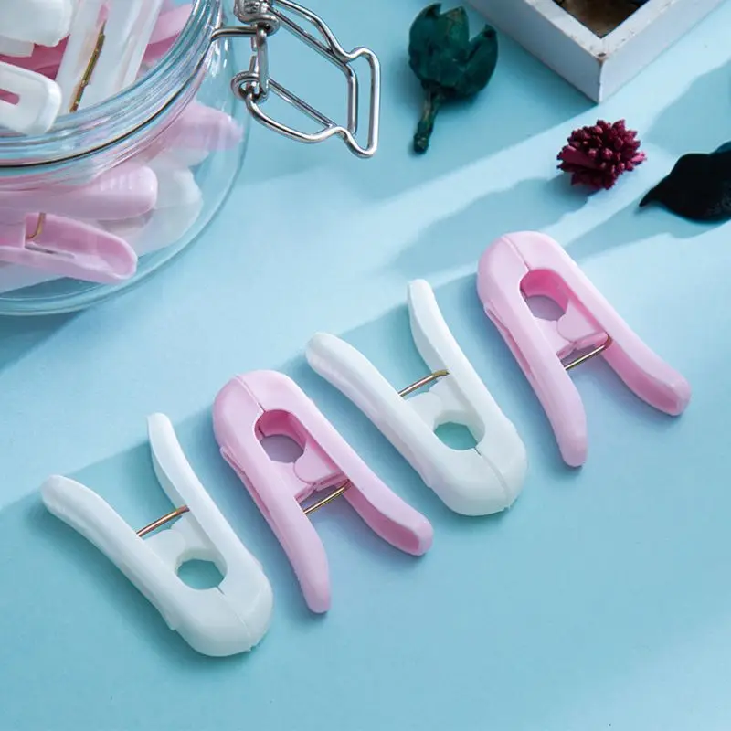 

12Pcs Plastic Powerful Windproof Clothes Hanging Peg Quilt Sheet Clothespin Sunbed Towel Clip Hanger Clamps