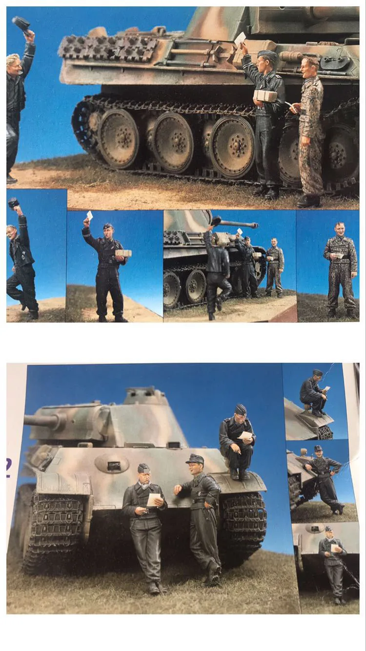 

1/35 Resin Kits WWII German Soldiers 6pcs/set (no tank)