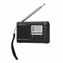 Portable Mini Radio DSP FM / MW /SW Receiver Emergency Radio with Digital Alarm Clock FM Radio Antenna FM Receiver Free Shipping