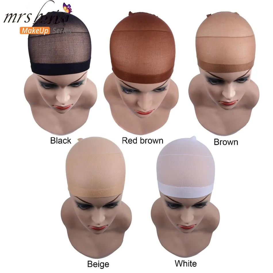 

10pcs Lace Wig Cap Stretchable Elastic Hair Nets Snood Wig Cap Hairnets For Making Wigs Free Size Unisex Human Hair Extension