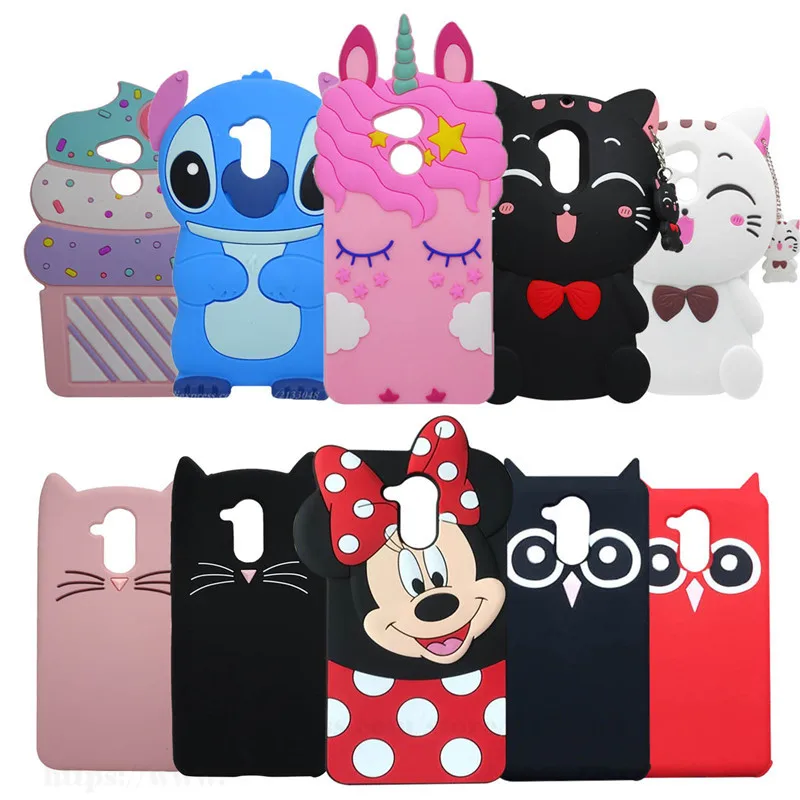 Soft Silicon Cover For Huawei honor 6c case for 6 c Case 3D Cartoon smile Cat enjoy 6s |