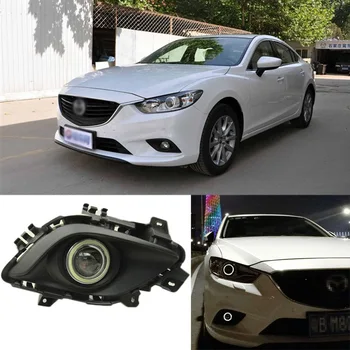 

High Quality Superb COB Angel Eyes Halo Fog Lights Projector Lens With Black Fog Cover For Mazda 6 Atenza