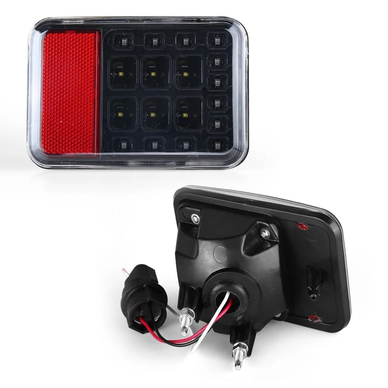 LED Tail Rear Back Bumper Light Back up Reverse Lights Back Parking Light Brake Light Assembly for 07-15 Jeep Wrangler JK x