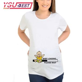 

Nursing Clothes Funny Maternity Clothes Vestidos Pregnancy T-Shirts Tops Baby loading Pregnant Women Tops Maternity Women Shirt