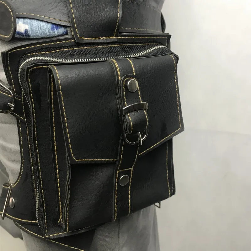 Game PUBG PLAYERUNKNOWN’S BATTLEGROUNDS Cosplay Props New PU Leather Solid Waist Purse Large Capaci