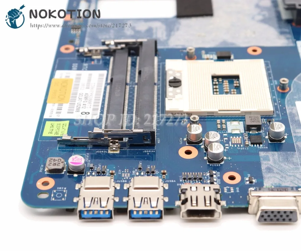 NOKOTION для samsung NP350 NP350V5C 350V5X материнская плата для ноутбука QCLA4 LA-8862P SJTNV HM70 DDR3 с бесплатным процессором