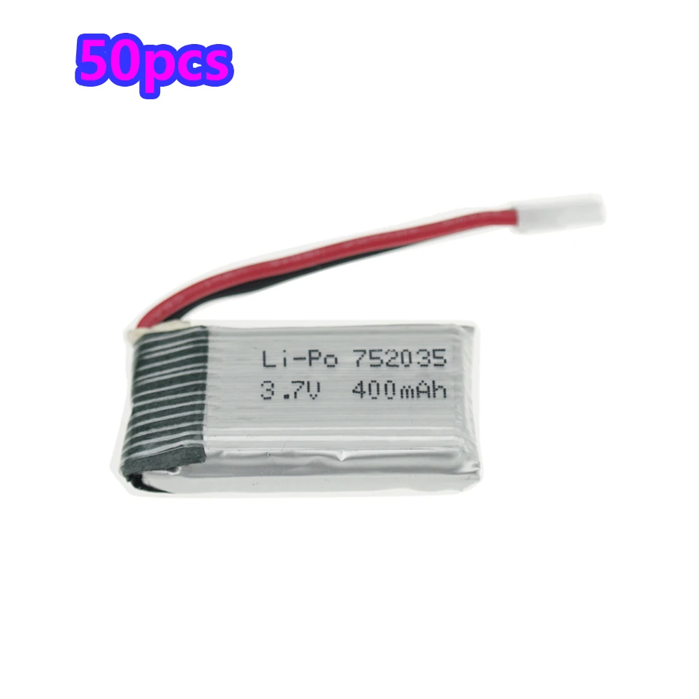 50 шт. 3 7 в 400 мАч Lipo аккумулятор для беспилотника H99W RC H31 H98 Quadcopter запасные части Battery
