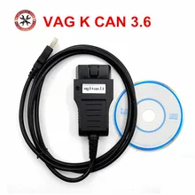 VAG 3,6 Diagnose Werkzeug VAG K + CAN KOMMANDANT 3,6 OBDII OBD2 Diagnose Kabel K KÖNNEN Code Leser & Scan werkzeuge Entfernungsmesser-korrektur