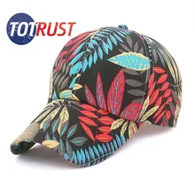 TOTRUST, женская кепка с цветочным рисунком, весна, лето, осень, Снэпбэк, уличная кепка для женщин, облегающая бейсболка, Регулируемая Кепка с буквами