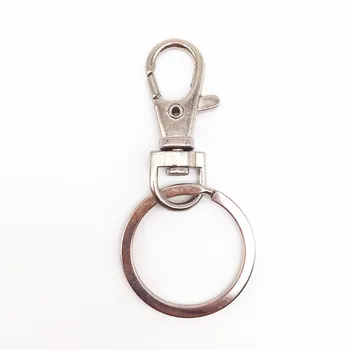 

10 cpcs/lot, 30 mm Key Chain Ring with Metal Lobster For DIY Jewelry Craft , Silver Lobster Clasp Key Rings Rhodium
