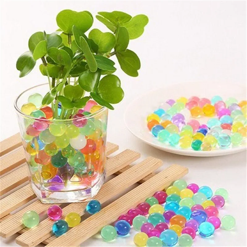 

1000pcs Magic Crystal Soil Multi-Colored Gel Bal Water Beads Jelly Ball Vase Filler Home Wedding Decorations decoracion hogar