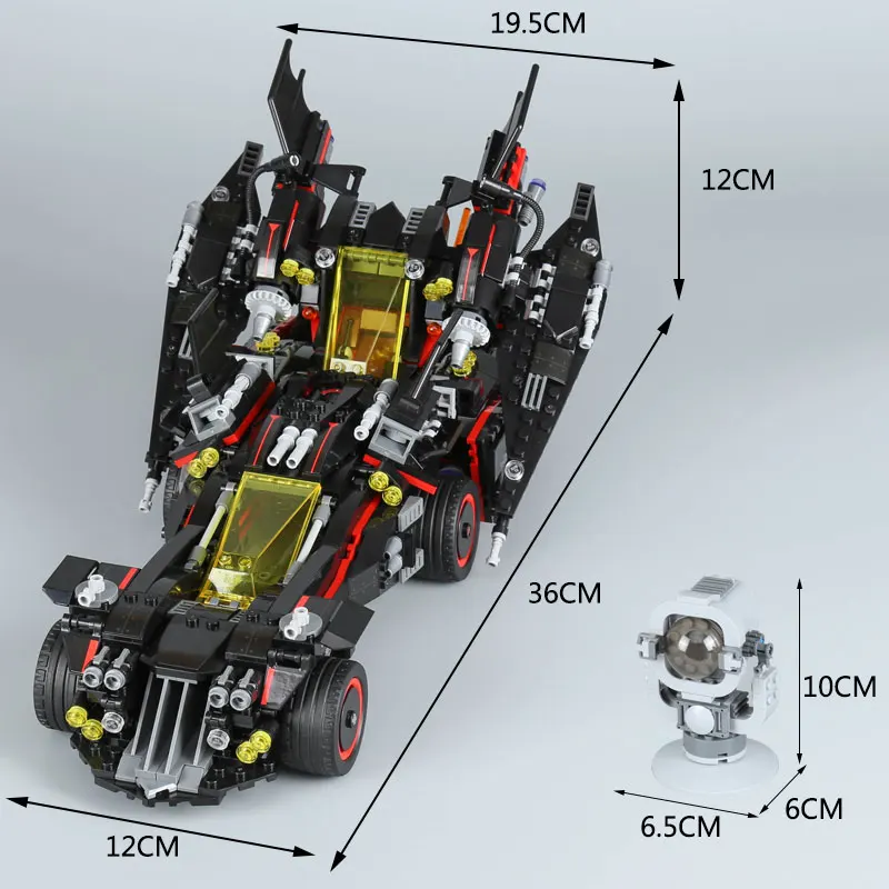 Batman Movie The Ultimate Batmobile 1496 Pcs Building Block Bricks fast shipping