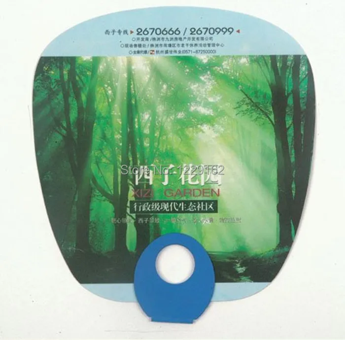 

1000 шт./партия, пластиковый ручной вентилятор для рекламы