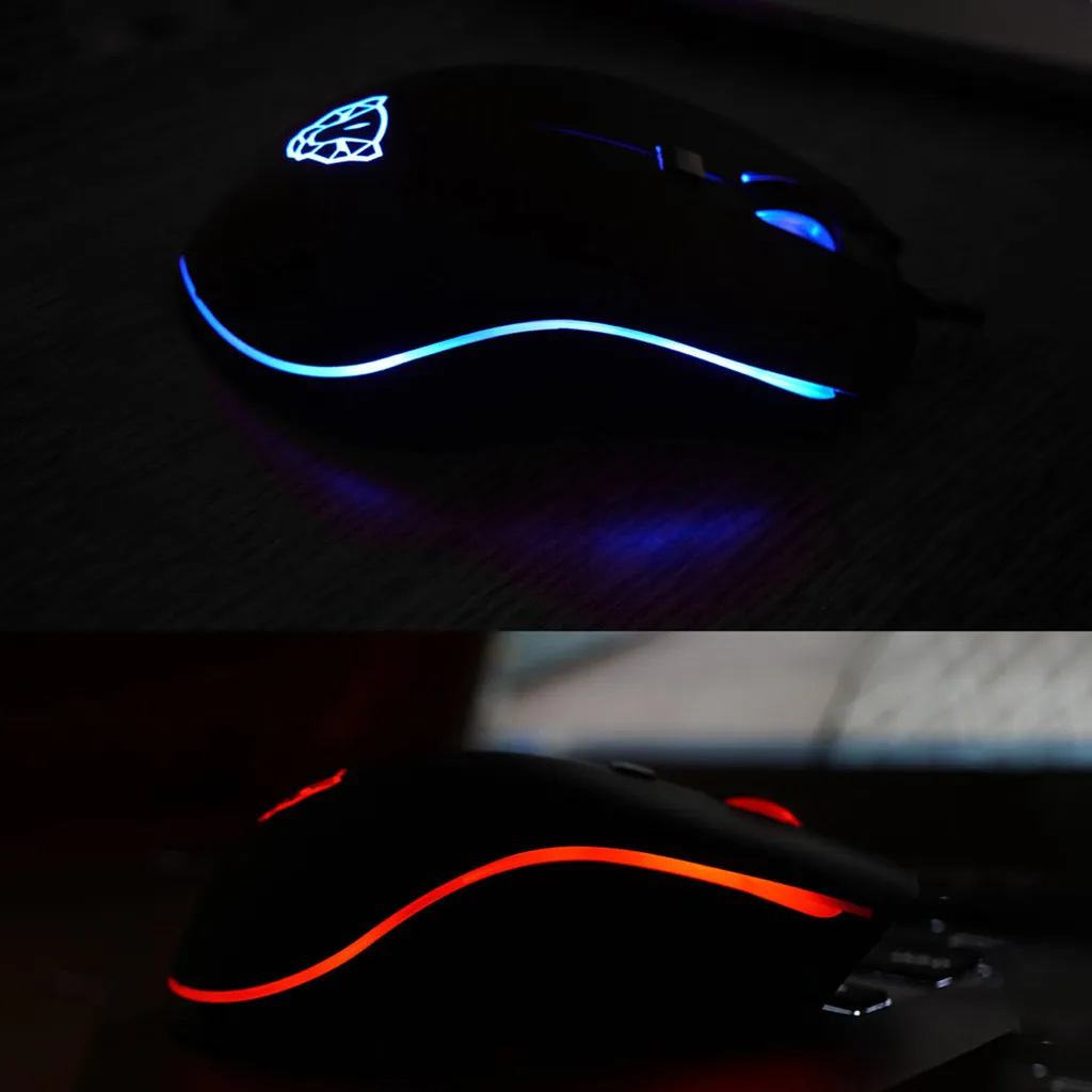 MOTOSPEED V40 4000 dpi RGB подсветка 6 кнопок дышащая Проводная игровая мышь
