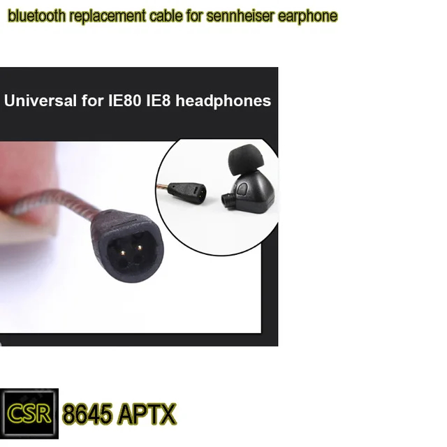 AptX Bluetooth беспроводной адаптер для SE535 UE900 TF10 кабель для наушников для IE80 IE8I W4R IM50 LS400 Z5 A2 XBA300AP ZST ZS10 V80 - Цвет: for ie80 ie8 btcable