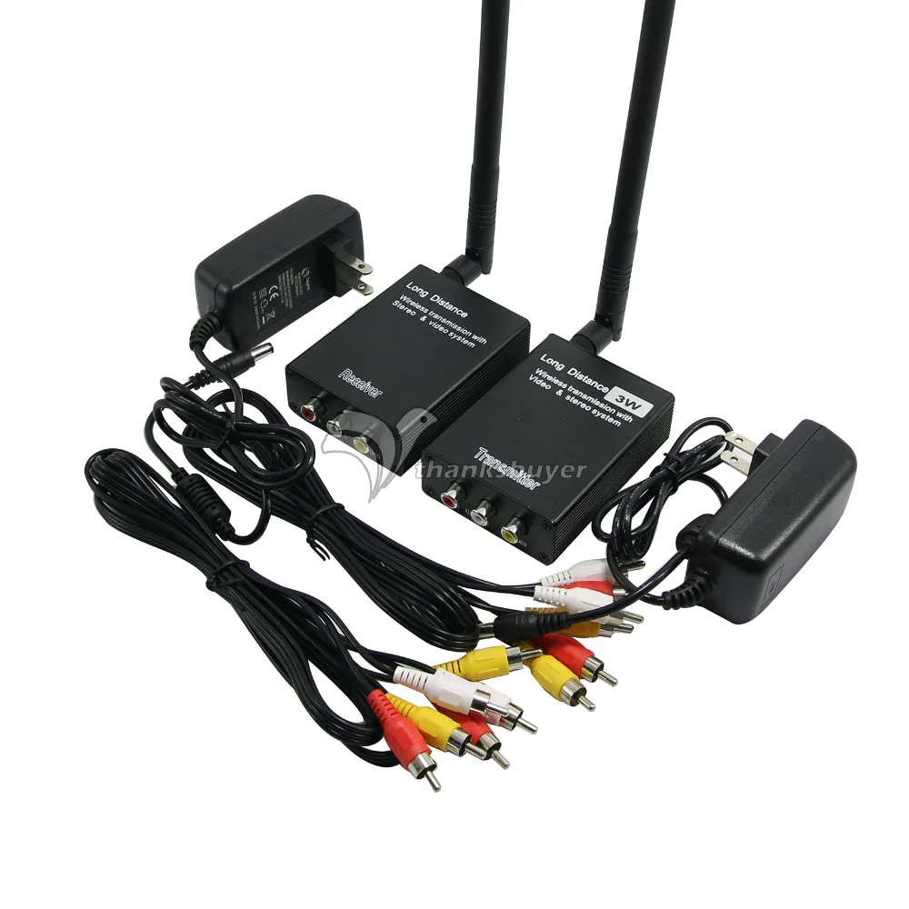 

3W Wireless Video Transmitter Receiver Monitor Wireless Long Distance TX RX