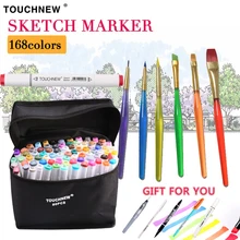 TOUCHNEW 30/40/60/80/168 Цвета маркер для рисования ручка комплект Dual Head эскиз Маркеры Ручка для рисования маркеры манги дизайн товары для рукоделия