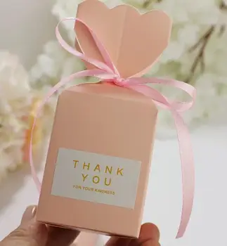 

100pcs/lot european style wedding candy box thanks candy box with ribbon valentine's days baby shower candy box