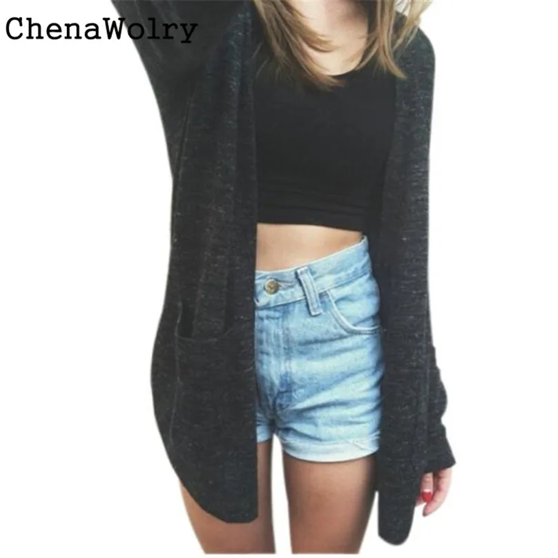 

2017 New Fashion Women Casual Knitted Loose Sweater Women Long Sleeve Cardigan Outwear Jacket Coat Tops #EX8440