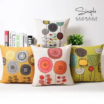 

Garden flowers pillow ,Floral tree Pillow cushion , Linen pillowcase,sofa cushions home decorative Pillows