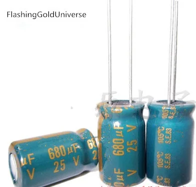 

25V 680UF 680UF 25V High frequency low resistance Electrolytic Capacitors Size:10*13 10*16 best quality New origina