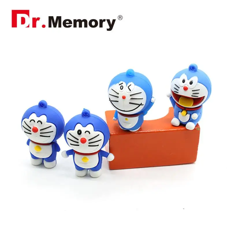 Dr. Память Doraemon Usb флэш-накопитель 64 Гб милый кот Флешка 32 ГБ 16 ГБ 8 ГБ 4 ГБ анимированный синий носитель в форме сказочного персонажа