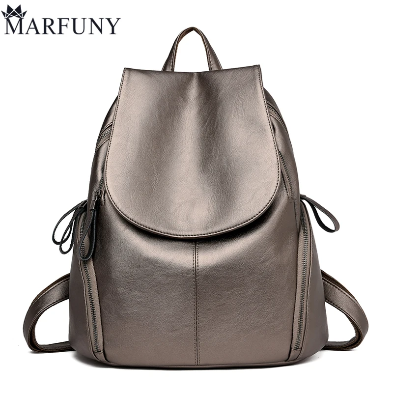 

MARFUNY Brand Pu Leather Backpack Women Bag Female Backpacks For Teenage Girls Schoolbag Women Backpack Designer 2018 Sac A Main