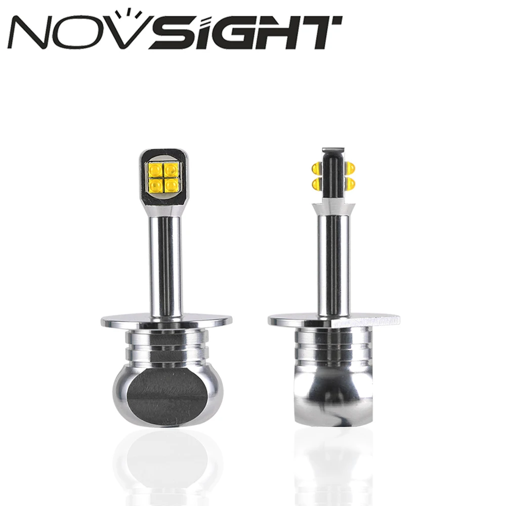 

NOVSIGHT H1 80W/pc With CREE Car LED Light Fog Tail Light Bulbs Car Daytime Driving Lamp DRL 1500lm 6000K Daytime White 2pcs/set